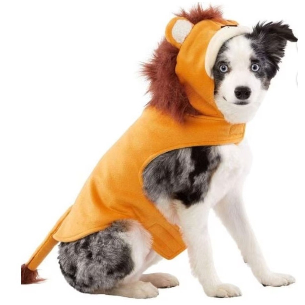 Top Paw Lion Coat Costume For Dogs Size Medium Mane Tail Halloween Costume NWT